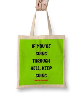 Motivational Quotes Sayings Words Gifts - Entrepreneurs İnspiration Success Work Typography Gifts Bez Çanta Uzun Saplı
