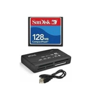 128 Mb Sandisk Compact Flash Hafıza Kartı - USB 2.0 Cf Kart Okuyucu