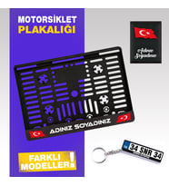 İsme Özel Motorsiklet Plakalığı -ruhsat kabı -anahtarlık hediye