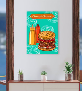 BK Gift Cafe & Bar & Restaurant Konseptli Kanvas Tablo-66