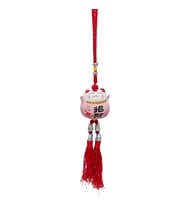 Feng Shui Maneki Neko Şans Kedisi Pembe No.4 (Karışık)