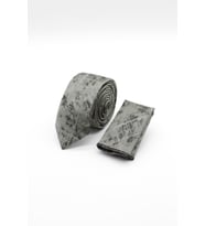 Gri Desenli 6 Cm Kravat 1090240113
