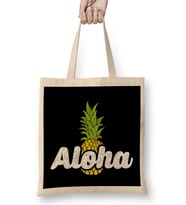 Cute Aloha Pineapple Hawaiian Fruit Theme Bez Çanta Uzun Saplı