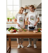 Erkek Unisex Mutfak Aşçı Önlüğü Ramen Kase Baskılı DTF Dijital Baskı Rahat Kesim Günlük Modern Şık