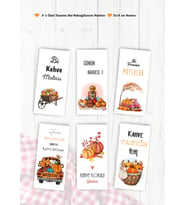 Bal Kabağı Temalı Kahve Sunum Kartları 6 Lı Motto Kart