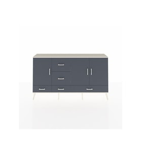 Arges Konsol 4 Raflı 5 Çekmeceli 3 Kapaklı 176x30x99 Aytaşı-Antrasit