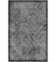 Eliana Home Baskılı, Yıkanabilir Kaymaz Taban Salon Halısı LNA1531-HT156 100x150 cm (Siyah)