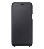 Galaxy A6 2018 ile Uyumlu Wallet Cover Kılıf Siyah EF-WA600CBEGWW