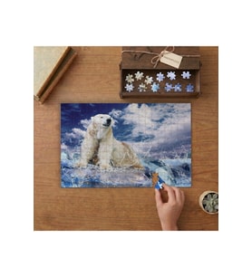 Kutup Ayısı Tasarımı 240 parça Ahşap Puzzle Ahşap Kutuda MP10892