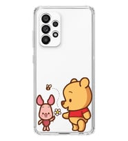 Samsung Galaxy A13 Uyumlu Pooh & Piglet Tasarımlı Şeffaf Telefon Kılıfı
