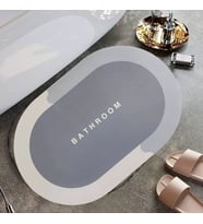 Sihirli Süper Su Emici Kaymaz Tabanlı Oval Paspas 40*60 cm GO-53-vice 00616