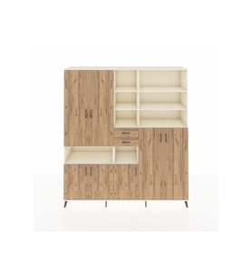 Hyperion Dolap 17 Raflı 2 Çekmeceli 7 Kapaklı 220x44x243 Aytaşı-Çam/Çam