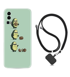 General Mobile Gm 23 Kılıf Resimli Boyun Askılı İpli Desenli Silikon Avokadılar 1352