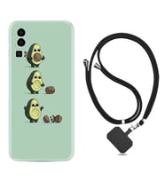 General Mobile Gm 23 Kılıf Resimli Boyun Askılı İpli Desenli Silikon Avokadılar 1352
