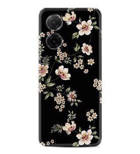 Xiaomi Redmi A5 4G Kılıf Boutique Baskılı Resimli Siyah Fon Çiçek Pcode -045