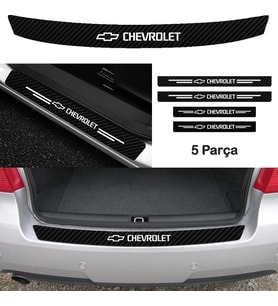 Chevrolet Silverado İçin Uyumlu Aksesuar Oto Bağaj Ve Kapı Eşiği Sticker Set Karbon