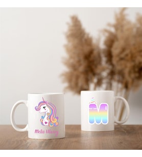 Çocuklara Özel Unicorn Tasarımlı Kupa Bardak