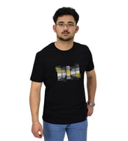 Erkek Sıfıryaka Baskılı Tişört BGL-ST04526 (Siyah)