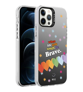 Apple iPhone 12 Pro Max Kılıf Desenli Zore Silver Sert Kılıf Kalp