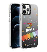 Apple iPhone 12 Pro Max Kılıf Desenli Zore Silver Sert Kılıf Kalp