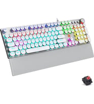 Lecoo KG1102 USB Kablolu Makro Tuşlu RGB LED Aydınlatmalı Mekanik Gaming Türkçe Q Metalik Klavye (Gri)