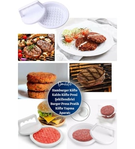 Hamburger Köfte Kalıbı Köfte Şekillendirici Burger Press Pratik Köfte Aparatı (Çok Renkli)