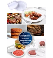 Hamburger Köfte Kalıbı Köfte Şekillendirici Burger Press Pratik Köfte Aparatı (Çok Renkli)