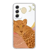 Samsung Galaxy A16 Uyumlu Leopar Tasarımlı Şeffaf Telefon Kılıfı