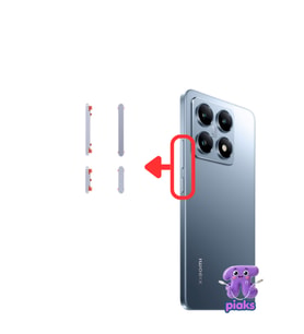 Xiaomi Mi 14T Açma Kapama Ve Yan Ses Tuşu Plastik Düğme 2406APNFAG Uyumlu