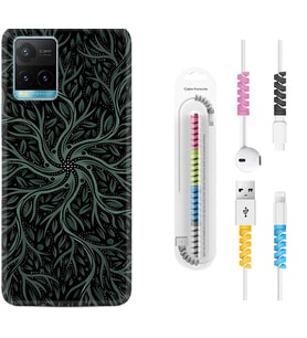 Vivo Y11S Y21S Y20 Y20S Y70 Kılıf Kablo Koruma Spiral Silikon Sarmaşıklar 1675
