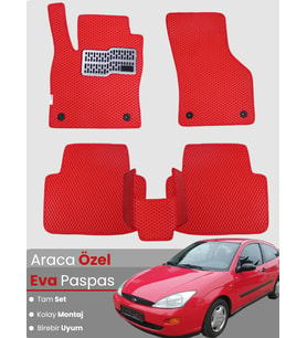 FORD FOCUS 1 (1998-2005) Uyumlu EVA Paspas Tam Set–Araca Özel,Su Geçirmez,Kolay Montaj
