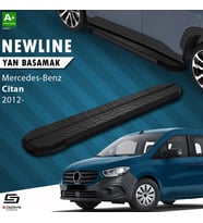 S-Dizayn Mercedes Citan Uzun Şase NewLine Siyah Yan Basamak 223 Cm 2012-2021 A+ Kalite