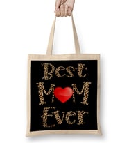 Best Mom Ever Anneler Günü 07 Bez Çanta Uzun Saplı