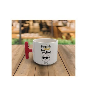 Latte & Espresso El Yapımı Mochi Cat Motto Baskılı T Kulp Kupa 200 Ml