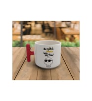 Latte & Espresso El Yapımı Mochi Cat Motto Baskılı T Kulp Kupa 200 Ml