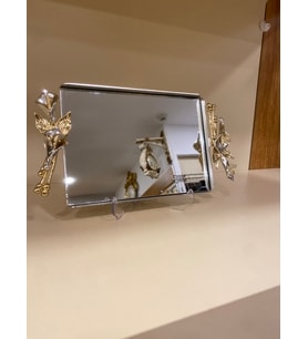 TEPSİ GALA MODEL PİRİNÇ MİNİBOY GÜMÜŞ 22X16 CM