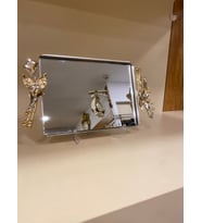 TEPSİ GALA MODEL PİRİNÇ MİNİBOY GÜMÜŞ 22X16 CM