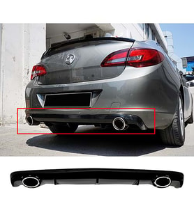 Opel Astra J Sedan Opc Line Difüzör Piona Black + Egzoz Görünüm 2011 Ve Üzeri Uyumlu