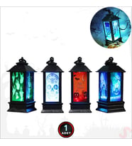 Halloween Korku Işığı Pilli Led Fener, 15cm x 5cm x 1 Adet (Karışık)