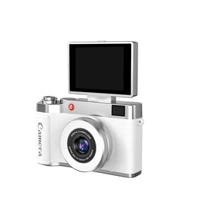 Retro Dijital Fotoğraf Makinesi 2K Video 40MP 2,4 İnç Flip Ekranlı LED Işıklı Selfie Vlog Kamerası