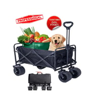 Katlanır El Arabası Wagon Araba Kamp Arabası 100 Kg Taşıma Kapasiteli Outdoor Plaj Kamp Arabası