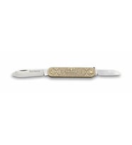61804 Pirinç İşlemeli Sürmene Çakısı 5,5 / 3,5 Cm - Çift Bıçaklı