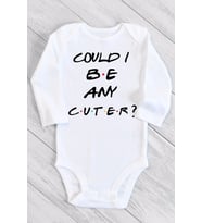Yenidoğan Bebek Beyaz Could I Be Any Cuter Uzun Kollu Çıtçıtlı Pamuklu