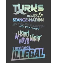 Turkish,Legal,Bana Para Ver,Beni Övme Hologram Oto Sticker  Arka Cam 25x35