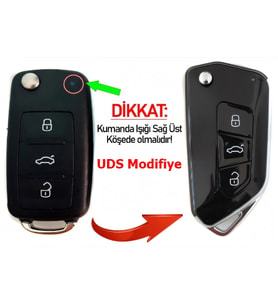 Seat Leon Altea Ibiza UDS Dönüşüm Çevirici Kumanda Kabı Oto Anahtarlık Logolu