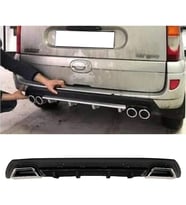 Renault Kangoo Siyah Difüzör Çiftli Kare Egzoz Görünümlü D Tip Difizör