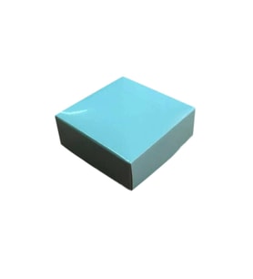Komple Karton Kutu Düz Renk 6X6X2.5 CM (25 Adet)  Mavi