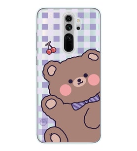 Xiaomi Redmi Note 8 PRO Uyumlu Sevimli Ayıcık Tasarımlı Şeffaf Telefon Kılıfı