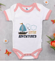 BK Kids Little Advanturer Tasarımlı Pembe Bebek Body Zıbın-1