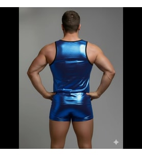 Erkek Mi Lame Tank Top Boxer Takım